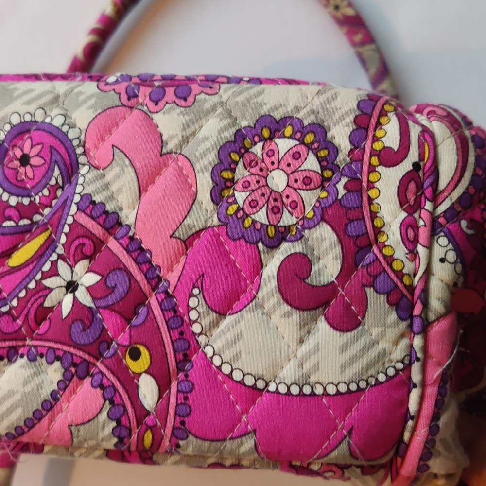 Vera Bradley Double Handle Tote - Paisley Meets Plaid RETIRED EUC - Picture 6 of 8